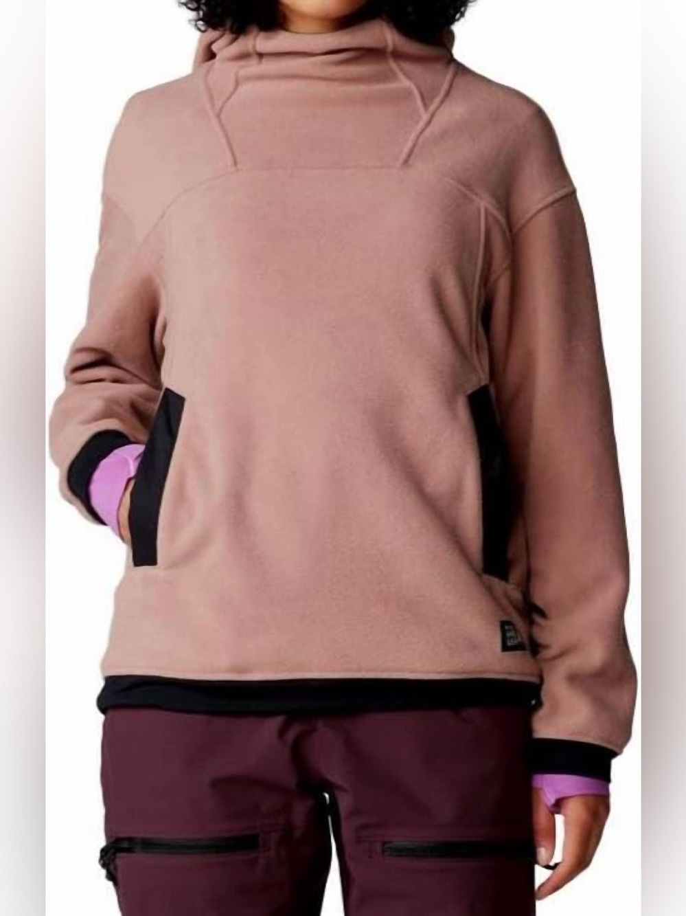 Mountain Hardwear Powder Maven Fleece Pullover Hoody In Smokyquartz small